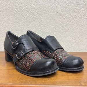 Like New Chie Mihara Double Monk Strap Low Heeled Shoes sz 38 fits 6.5-7